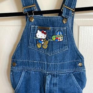 Official Hello Kitty Kid’s Denim Overalls, Size 4T